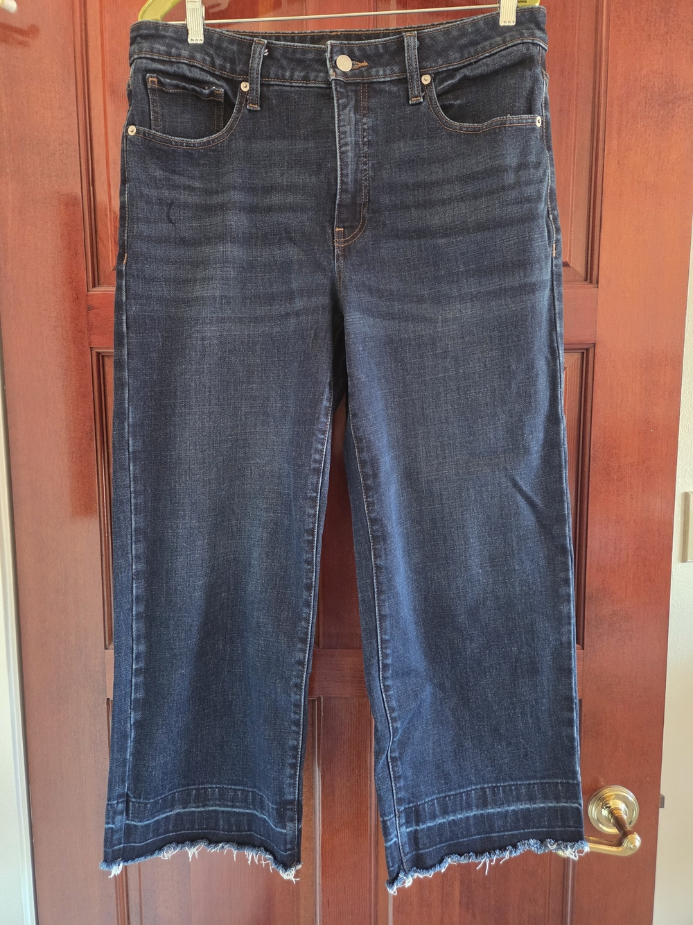 Banana Republic Indigo Cropped Wide-Leg Jeans